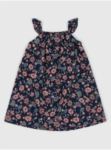 Tmavomodré dievčenské kvetované šaty GAP #580118