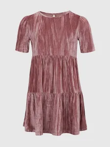 Růžové holčičí šaty velurové šaty GAP #606384