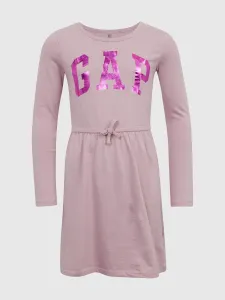 Dievčenské bavlnené šaty GAP ružová farba, mini, áčkový strih #577273