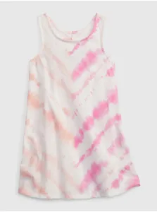 Ružové dievčenské šaty s batikou GAP #577915