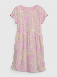 Ružové dievčenské šaty bavlnené GAP #667450