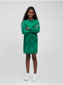 Zelené dievčenské šaty s batikou GAP #668872