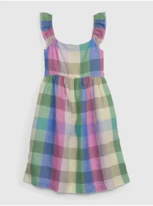 Farebné dievčenské kockované šaty GAP #669682