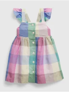 Farebné dievčenské kockované šaty GAP #578337