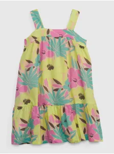 Farebné dievčenské kvetované šaty na ramienka GAP #642006