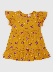 Žlté dievčenské šaty s kvetinovým vzorom GAP