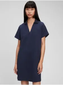 Modré dámske polo mini šaty GAP #700247