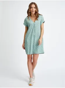 Svetlozelené dámske bodkované krátke šaty GAP #660674