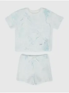 Biely detský vzorovaný set trička a šortiek GAP