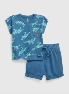 Modrý baby bavlnený outfit set GAP #663657