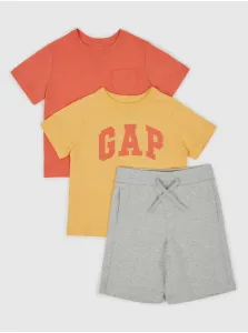Detská bavlnená súprava GAP oranžová farba #667214