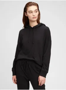 Černý dámský pyžamový top slub jersey hoodie GAP #1049903