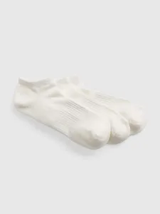 Súprava troch párov ponožiek v bielej farbe GAP #5522719