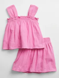 Sada dievčenskej sukne a tielka v ružovej farbe GAP #6102629