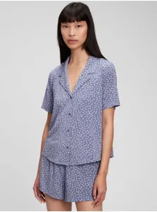 Modrá dámska pyžamová košeľa GAP modal #618249