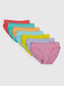 Farebné dievčenská bodkované nohavičky - 7pack GAP #5116750