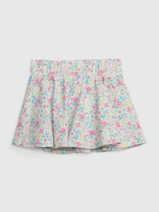 Ružovo-biela dievčenská kvetovaná šortková sukňa GAP #5981021