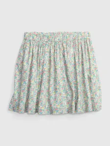 Krémovo-modrá dievčenská kvetovaná sukňa GAP #5942843