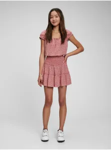 Ružová dievčenská sukňa Teen vzorovaná GAP #667426
