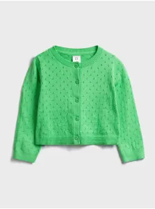 Detský sveter pointelle cardigan Zelená