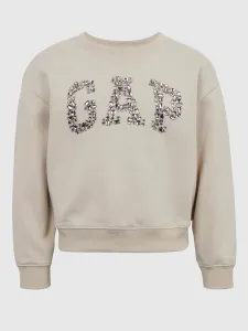 Béžová dievčenská mikina s logom GAP