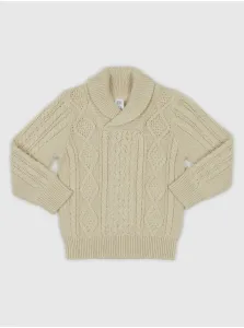 Béžový chlapčenský sveter s golierom GAP #6188135