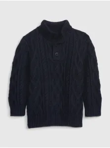 Tmavomodrý chlapčenský sveter s gombíkmi GAP #607234