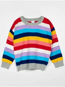 Farebný dievčenský sveter pruhovaný GAP #578676