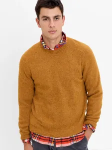 Hnedý pánsky sveter s prímesou vlny GAP
