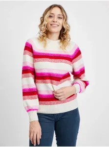 Ružovo-krémový dámsky pruhovaný sveter GAP #601375