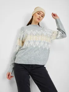 Béžovo-šedý dámsky vzorovaný sveter GAP #590432