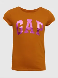 GAP V-HS SS VALUE LOGO TEE Dievčenské tričko, oranžová, veľkosť S