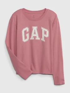 GAP GRAPHIC LOGO Dievčenské tričko, ružová, veľkosť