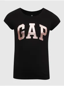 GAP V-HS SS VALUE LOGO TEE Dievčenské tričko, čierna, veľkosť M