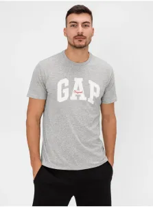 GAP V-LOGO ORIG ARCH Pánske tričko, sivá, veľkosť #9328189