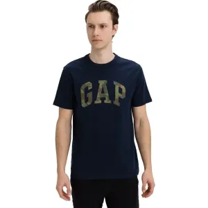 GAP V-SS CAMO ARCH LOGO TEE Pánske tričko, tmavo modrá, veľkosť #6493416