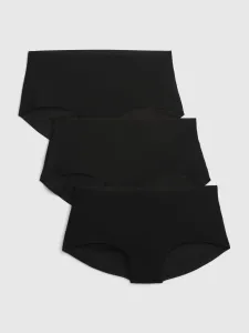 Sada troch dámskych bezšvých nohavičiek v čiernej farbe GAP