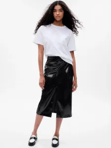 GAP Faux Leather Midi Skirt - Women