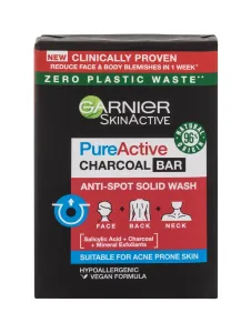 Garnier Pure Active Charcoal Bar 100 g čistiace mydlo unisex na mastnú pleť; na problematickú pleť s akné
