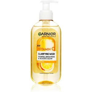 Garnier Skin Naturals Vitamin C Clarifying Wash 200 ml čistiaci gél pre ženy na veľmi suchú pleť; na rozjasnenie pleti