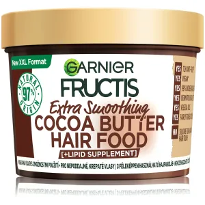 Garnier Fructis Hair Food Cocoa Butter Extra Smoothing Mask 400 ml maska na vlasy pre ženy na nepoddajné vlasy