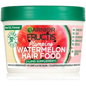 Garnier Fructis Hair Food Watermelon Plumping Mask 400 ml maska na vlasy pre ženy na jemné vlasy