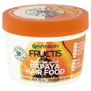 Garnier Fructis Hair Food Papaya Repairing Mask 390 ml maska na vlasy pre ženy na poškodené vlasy