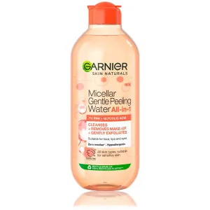 Garnier Skin Naturals Micellar Gentle Peeling Water 400 ml micelárna voda pre ženy na citlivú a podráždenú pleť