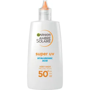 Garnier Ambre Solaire Super UV Protection Fluid SPF50+ 40 ml opaľovací prípravok na tvár na veľmi suchú pleť; na pigmentové škvrny