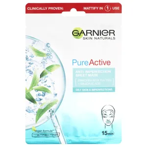 Garnier Pure Active Anti-Imperfection 1 ks pleťová maska unisex na všetky typy pleti; na mastnú pleť; na problematickú pleť s akné