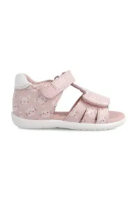 Detské kožené sandále Garvalin ružová farba #215194