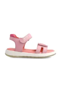 Detské kožené sandále Garvalin ružová farba #6259275