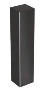 Geberit Acanto - Skrinka vysoká 1730x380 mm, dvoje dvierka, čierna 500.619.16.1