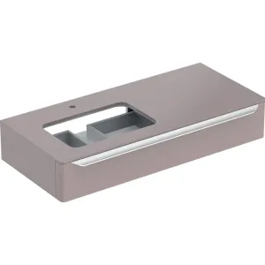 Geberit myDay - Umývadlová skrinka, 1150x545x200 mm, 1 zásuvka s LED osvetlením, taupe 824261000